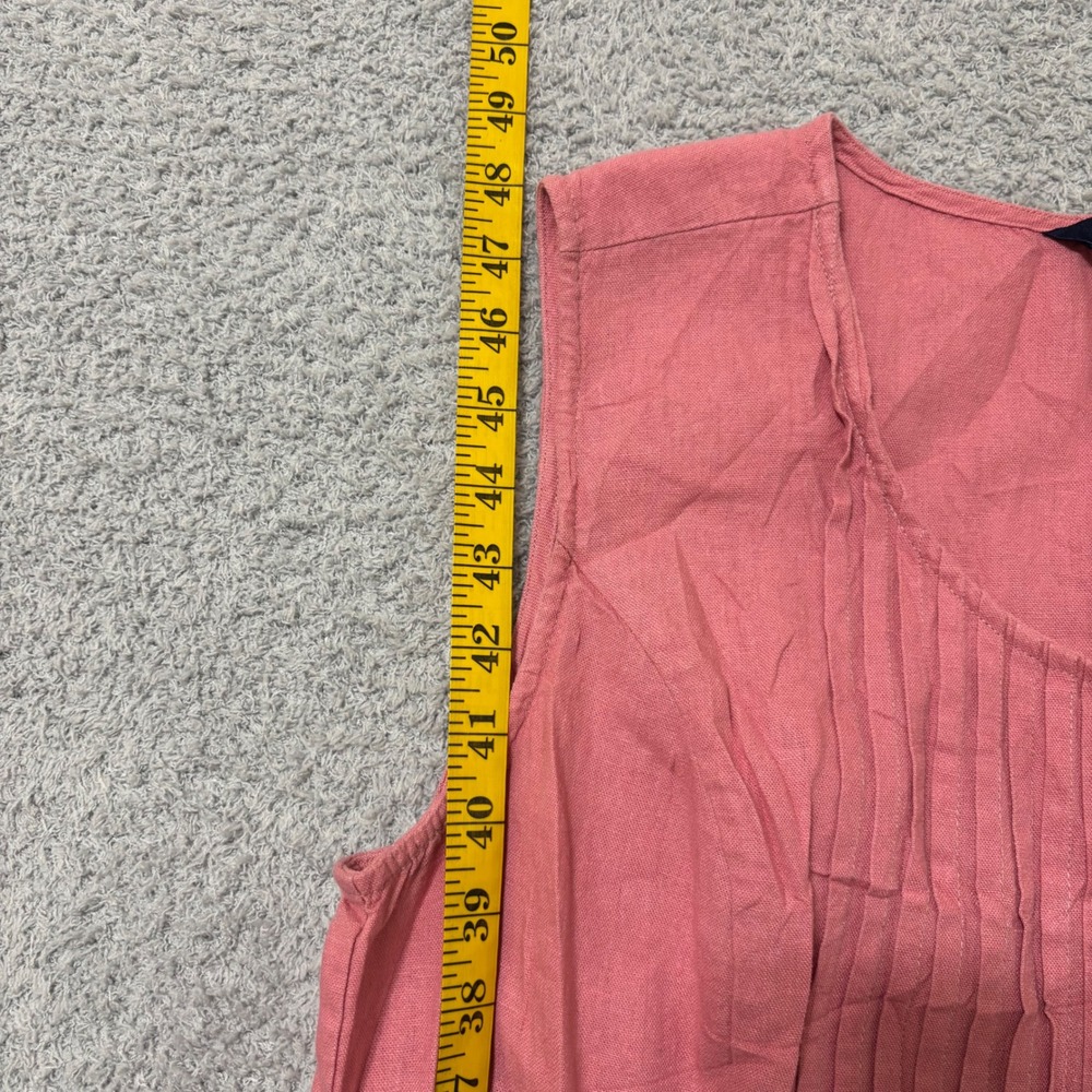 Breathable Linen Blend Midi Dress 1X Sleeveless Summer Vacation Side Zip Travel - Picture 11 of 11
